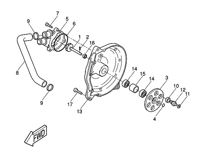 Yamaha O-ring vattenpumpschassi (Original)