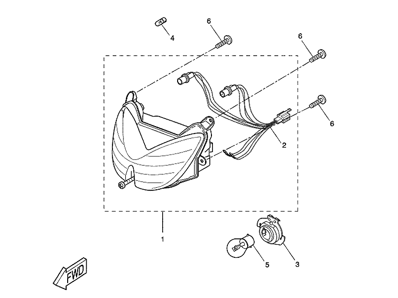 Yamaha Lampa,positionsljus (Original)