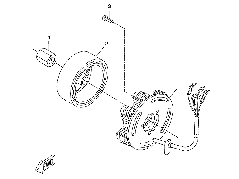 Yamaha Rotor / Svänghjul (5WXH145011)
