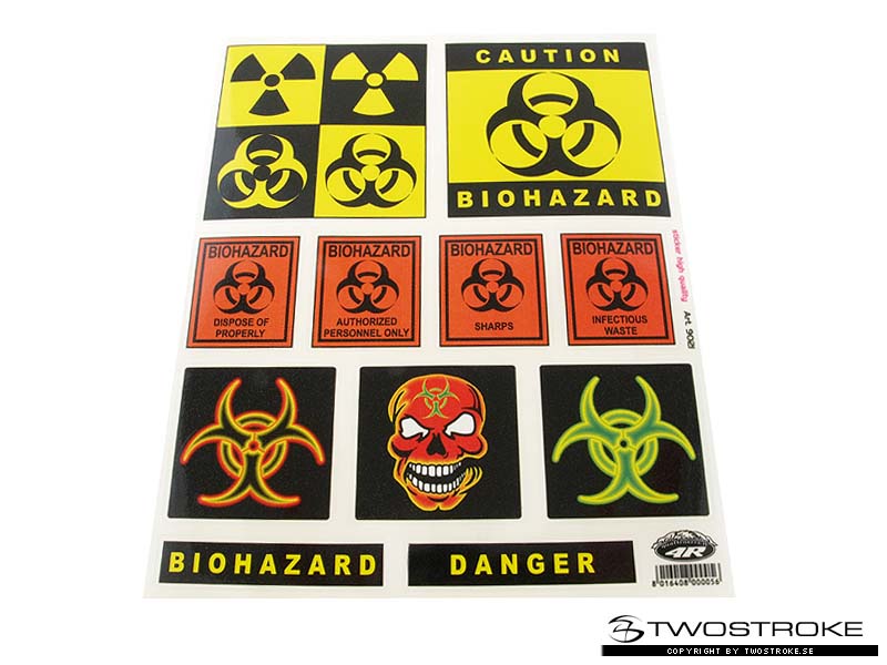 4R Stickersark (20x24cm) BIOHAZARD