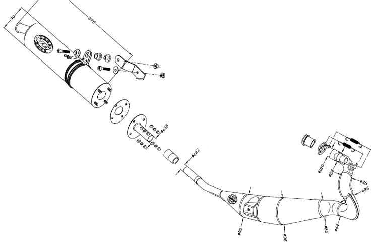 LeoVince Avgassystem (V6)