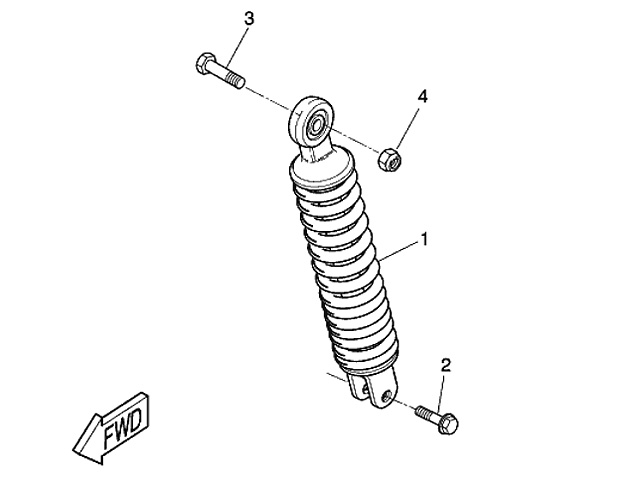 Yamaha Bakre stötdämpare (5BRF221041)