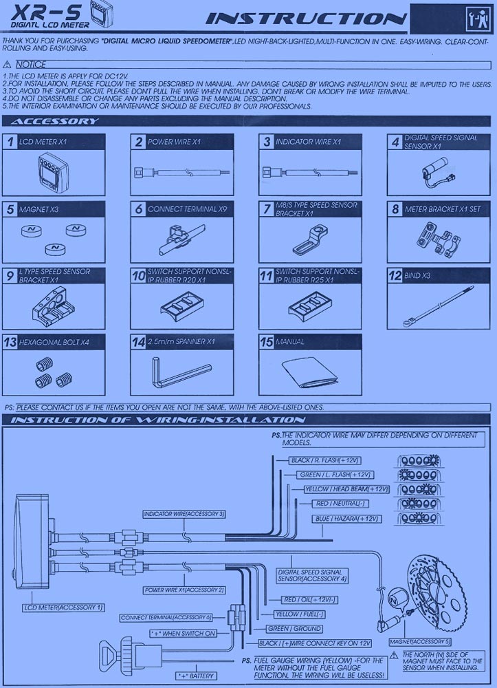Koso Multifunktionsmätare (XR-SA)