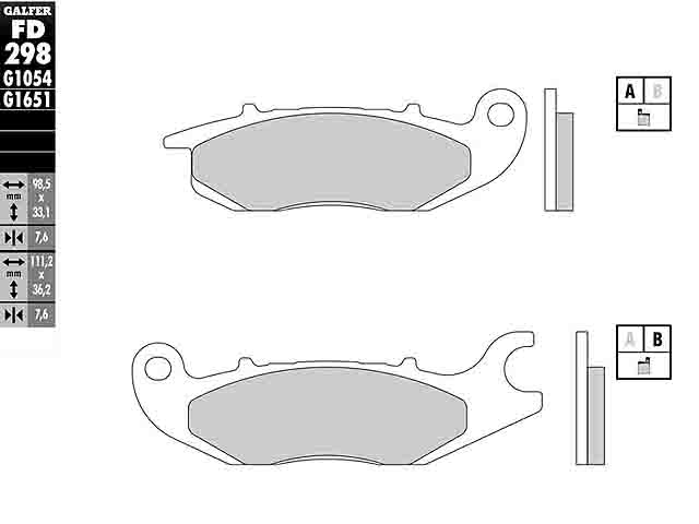 Galfer Bromsbelägg (Semi-metall)