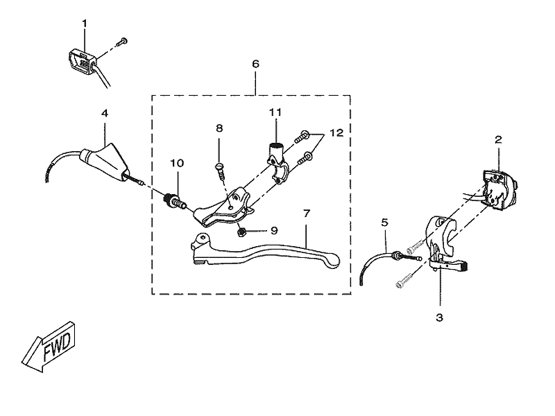 Yamaha Kopplingsgrepp (1D4H391210)