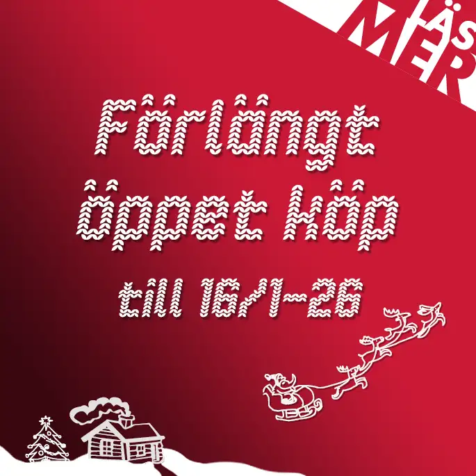 Förlängt öppet köp julen 2025