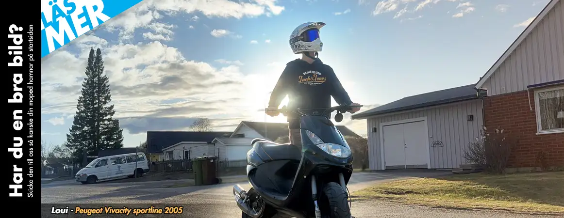 Startbild hos Twostroke som visar kunders mopeder