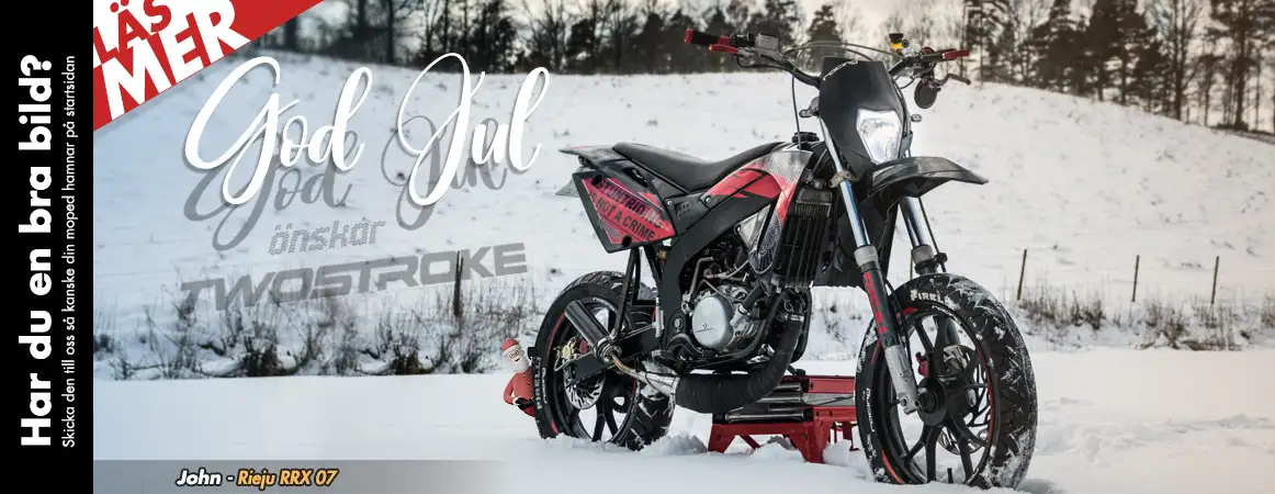 Startbild hos Twostroke som visar kunders mopeder